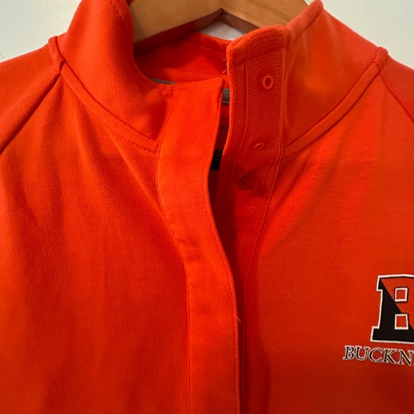 Bucknell University orange quarter snap fitted ladies size medium top.. like New - Picture 4 of 8